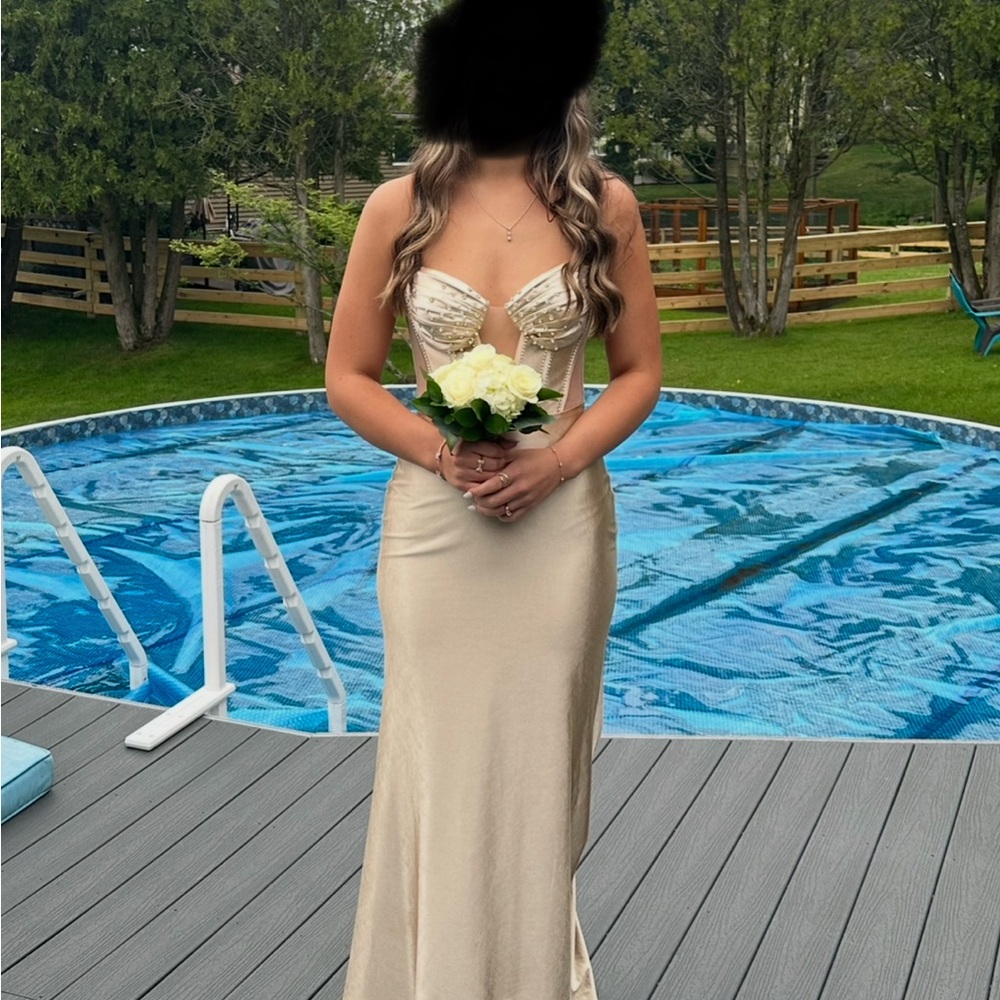 Jovani Elegant Gold Evening Gown